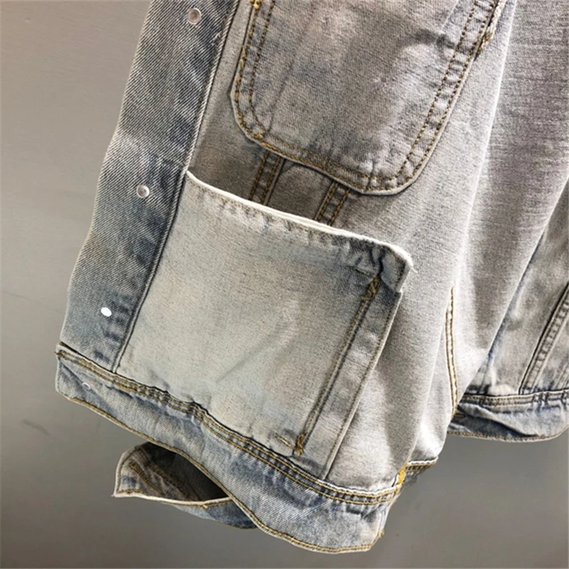 

2018 Fashion Heavy Work Embroidery Three-Dimensional Flower Short Wash Long-Sleeved Denim Jacket Light Blue Female Coat HJ187