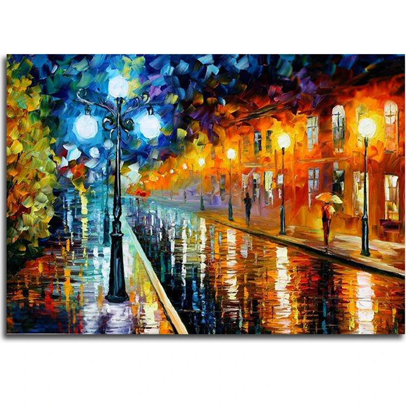 Ночной вид Бриллиантовая вышивка Пейзаж уличный пейзаж Стразы 5D Алмазная