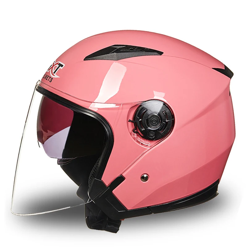 512-Pink GXT мотоциклетный шлем для мужчин с открытым лицом, мотоциклетный шлем с двойными линзами, мотоциклетный шлем для байкера, защитный шлем для верховой езды, шлем для 4 сезона - Цвет: 512-Pink
