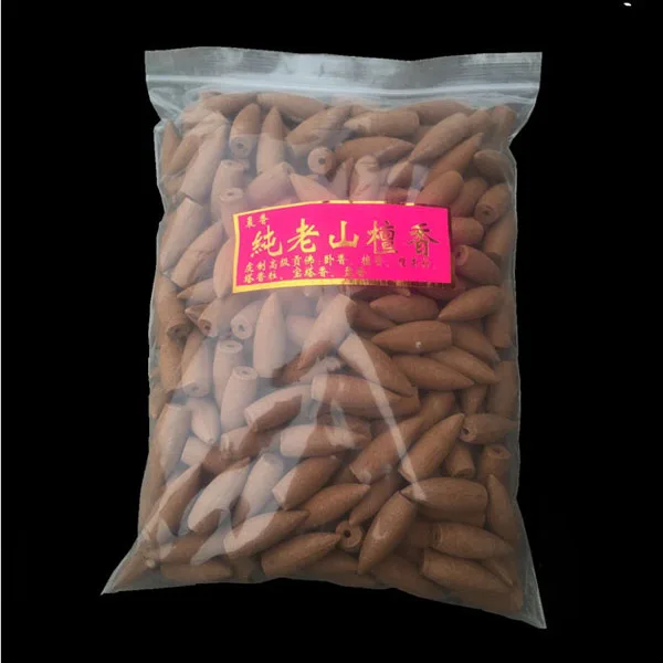 Laoshan Sandalwood Негабаритные конусы для благовоний обратного потока, 10 сувениров, благовония из сандалового дерева для керамической медной горелки, 250 г/500 г/1000 г - Аромат: Laoshan Sandalwood