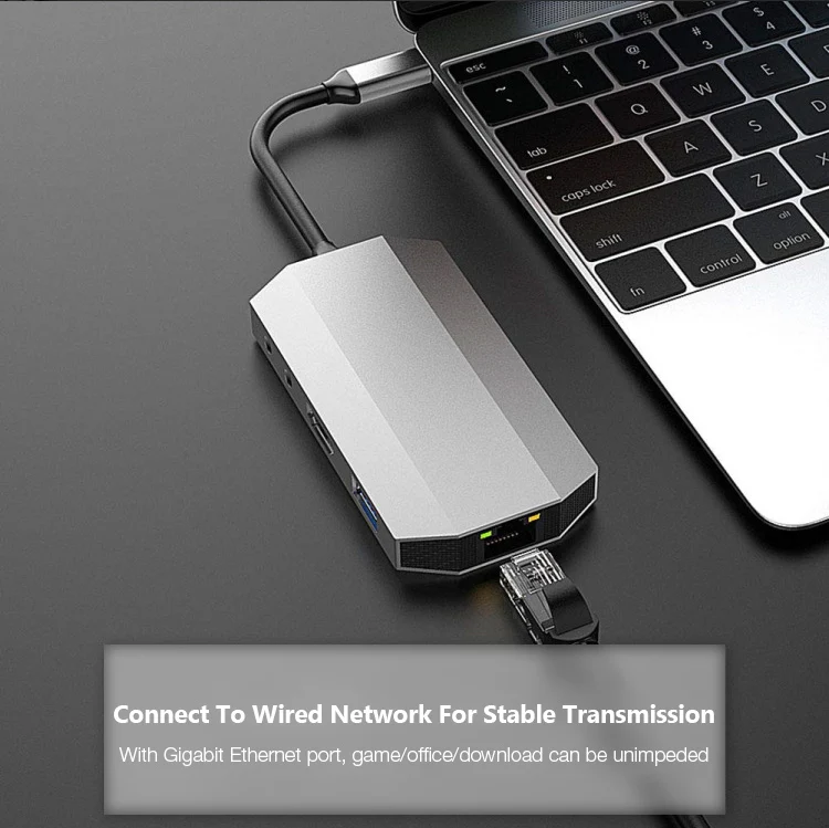 UTHAI J10 тип-c 9в1 концентратор мульти USB3.0 HDMI адаптер док-станция для MacBook Pro Аксессуары тип-c 3,1 сплиттер 3 порта USB C кардридер
