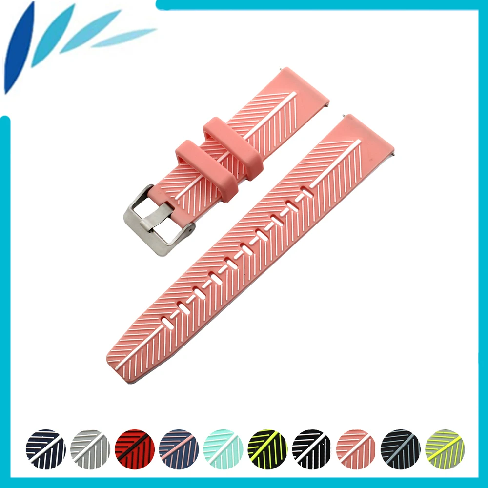 

Silicone Rubber Watch Band 22mm for MK Quick Release Resin Strap Wrist Loop Belt Bracelet Black Blue Green Red + Spring Bar