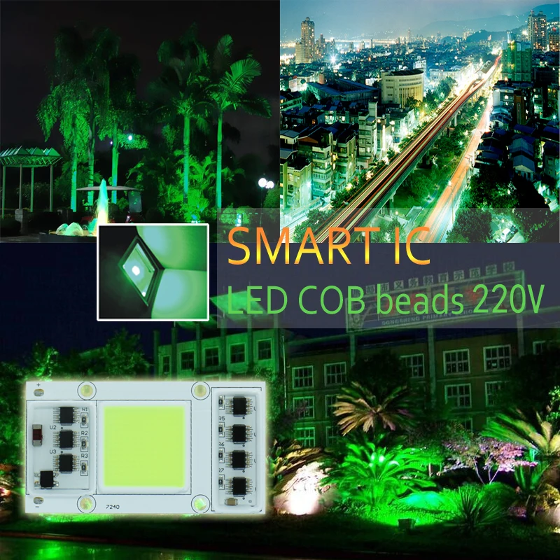 Старбакс COB лампы Чип levou 20 Вт 30 50 220 В 240 зеленый Вход smart ic драйвер подходит для DIY