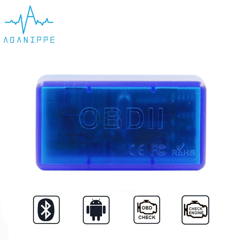 Автомобильный диагностический инструмент Aganippe Elm327 V2.1 Bluetooth ODB2 Elm 327 OBD2 сканер