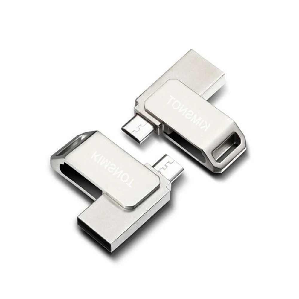 Металлический Мини OTG Флешка 64 ГБ 32 USB флеш-накопитель 16 8 высокоскоростной флешка
