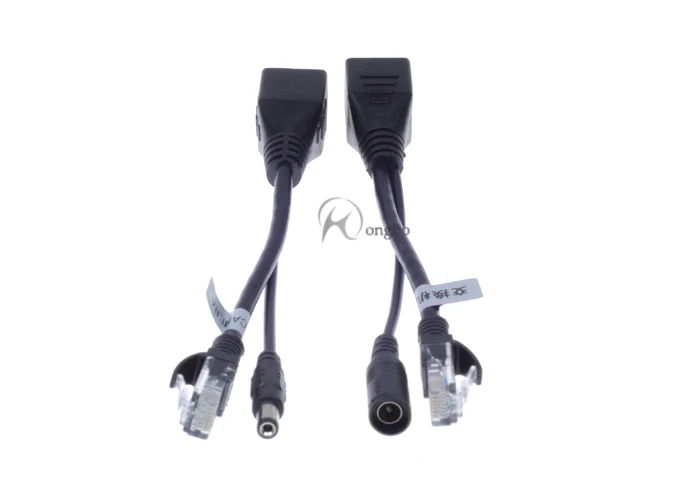 Новый черный POE кабель разветвитель Power Over Ethernet Пассивный адаптер набор кабелей 10