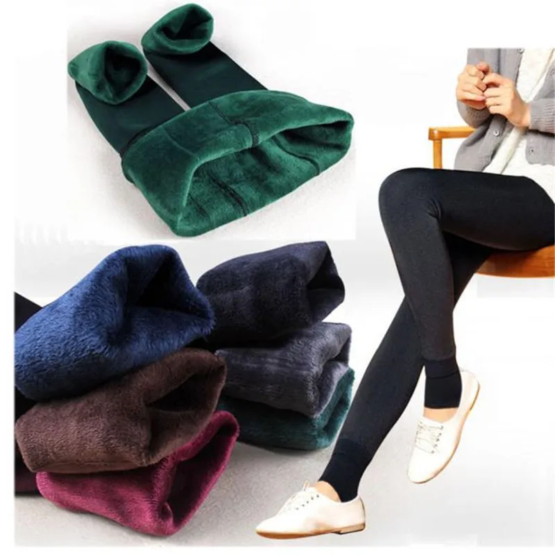 

New Style Fashion Women Female Leggings Winter Thick Warm Fleece Lined Thermal Stretchy Leggings Pants For Women Wolovey#20