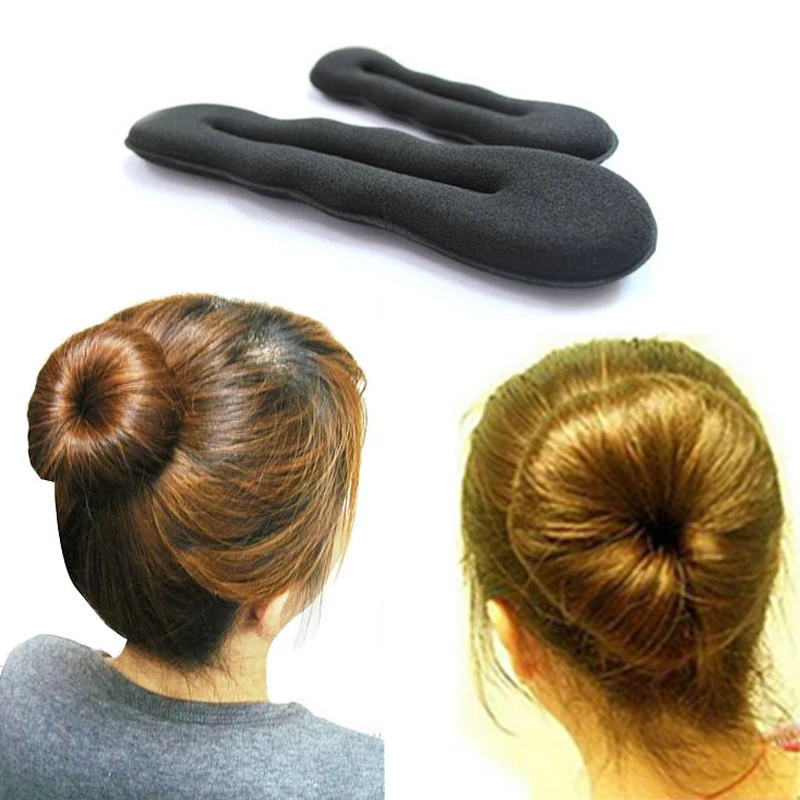 Мода 2 шт. для укладки волос волшебная губка зажим Пена булочка бигуди прическа