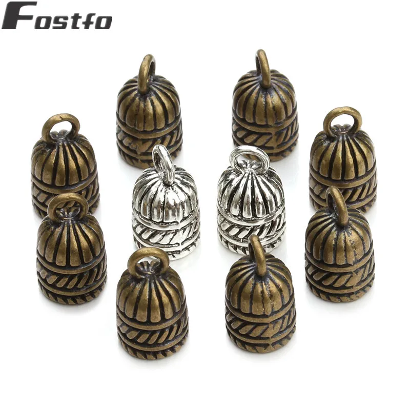 20 шт./лот застежки из античной бронзы и серебра подходят для 5 мм круглого