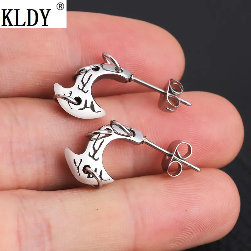 KLDY серьги с дельфином из нержавеющей стали модные женские маленькие в стиле панк