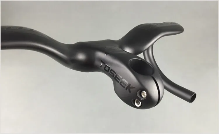 

TOSEEK 3K Full Carbon Fiber Handlebar Stem 28.6mm Integrated Handlebar BMX Road Bike Ultralight Bent Bar 400/420/440mm Handlebar