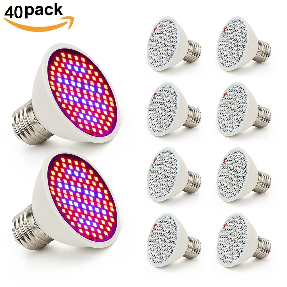40 шт./лот 106LED Grow Lights 10 Вт E27 Лампа для растений в помещении Fitolamp красные синие
