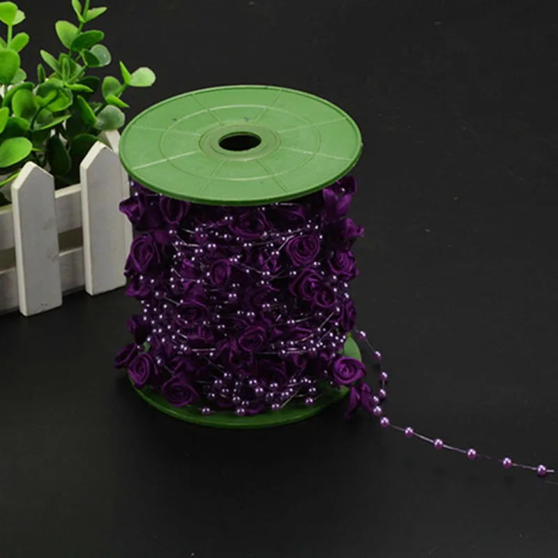 10 м жемчужные бусы цепочка розовые цветы свадебный букет украшения сделай сам