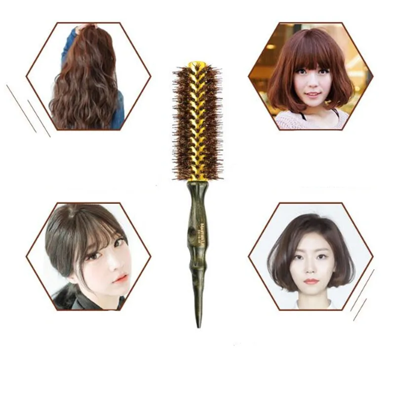 1 шт. хорошее качество рулон круглая щетка для волос Натуральная Щетина гребень