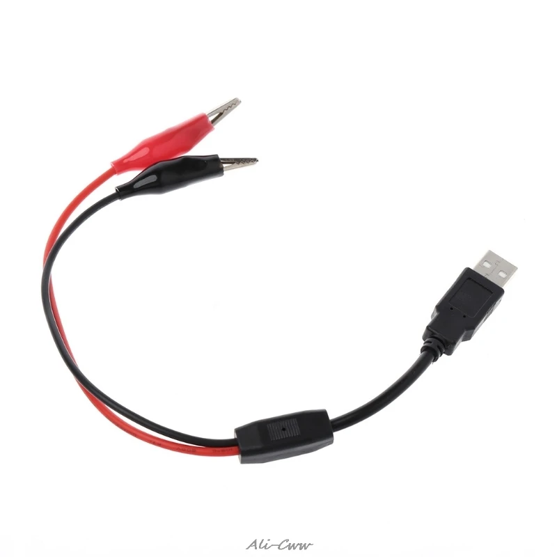 Медные зажимы типа Аллигатор с проводным штекером USB тестовые наконечники зажим