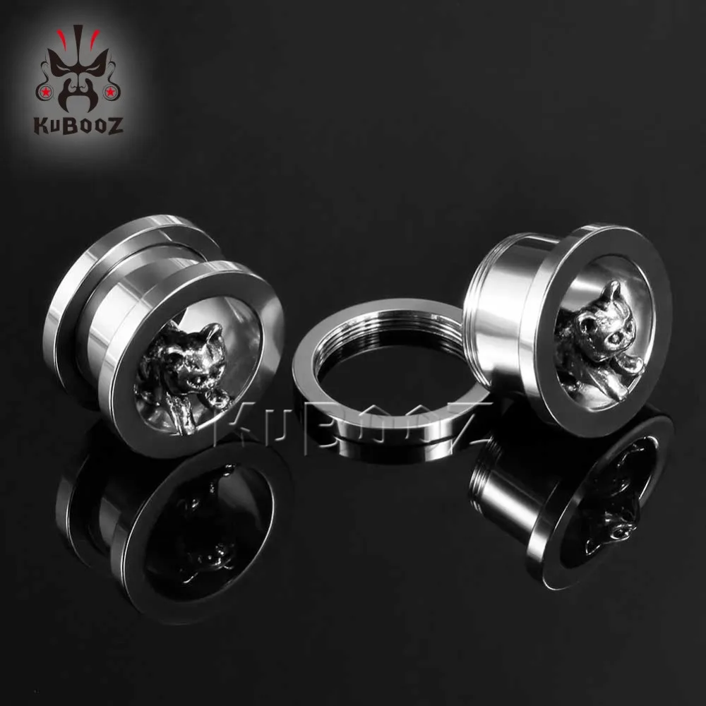 KUBOOZ беруши из нержавеющей стали расширитель для туннелей измерительные приборы серьги носилки пирсинг кольцо ювелирные изделия для тела модный подарок для женщин мужчин
