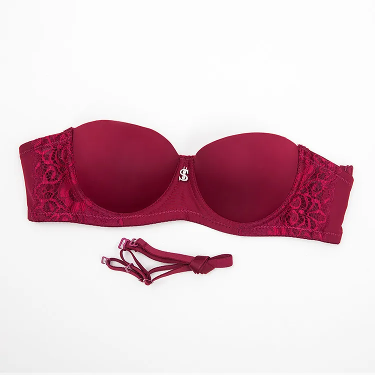 

Sexy Strapless double cup super Push Up Bra Women Underwear Lingerie Wedding Invisible Bra Shoulder Brassiere dress t shirt bra