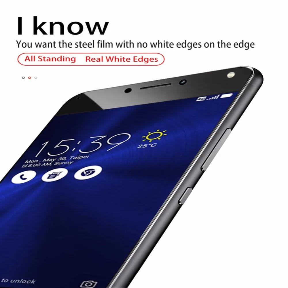 Ультратонкое закаленное стекло 9H 2.5D для Asus ZenFone 4 Max ZC554KL полноразмерная защитная
