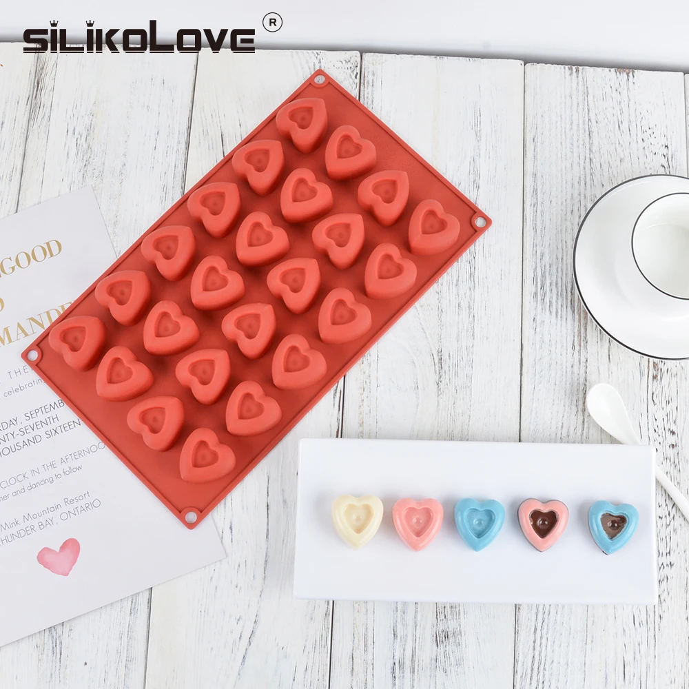 Silicolove Love форма сердца 24 полости формы шоколада силиконовая для выпечки украшения