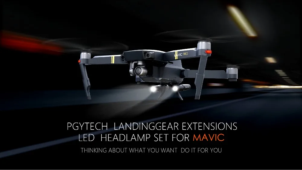 PGYTECH Расширенный шасси светодиодный налобный фонарь набор для DJI Mavic Pro и Mavic Pro платиновая поддержка ног Аксессуары
