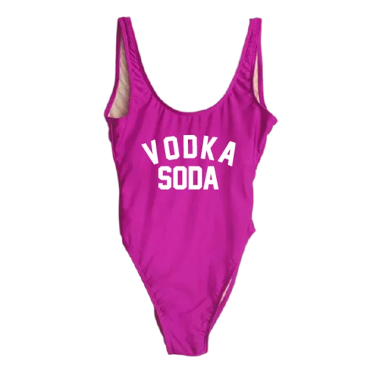 Женский купальник с высокой талией VODKA SODA монокини и низкой спинкой большой