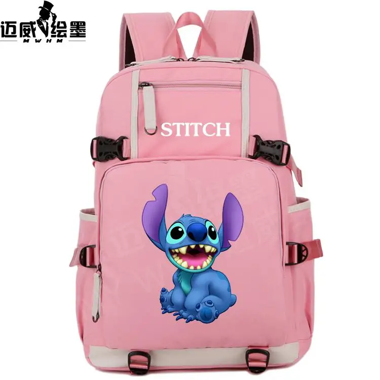 Anime Cute Fashion Cartoon Lilo& Stitch Backpack Men's And Junior High School Student Canva stravel Bag Teenage Girl Backpacks - Цвет: 13