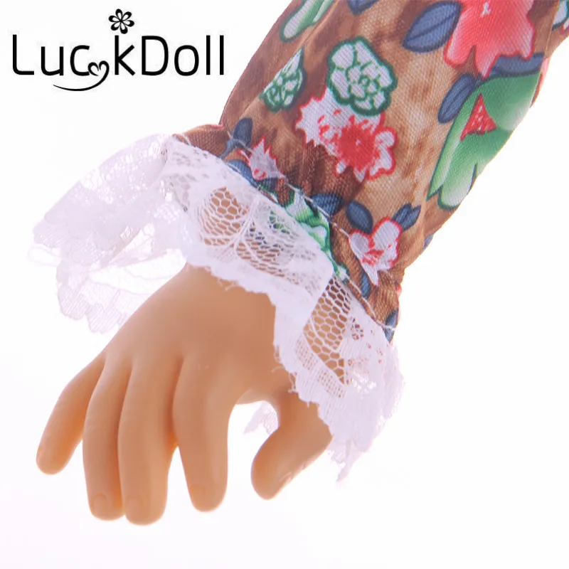 LUCKDOLL кружевное платье с оборками в английском стиле 18 дюймов американский размер
