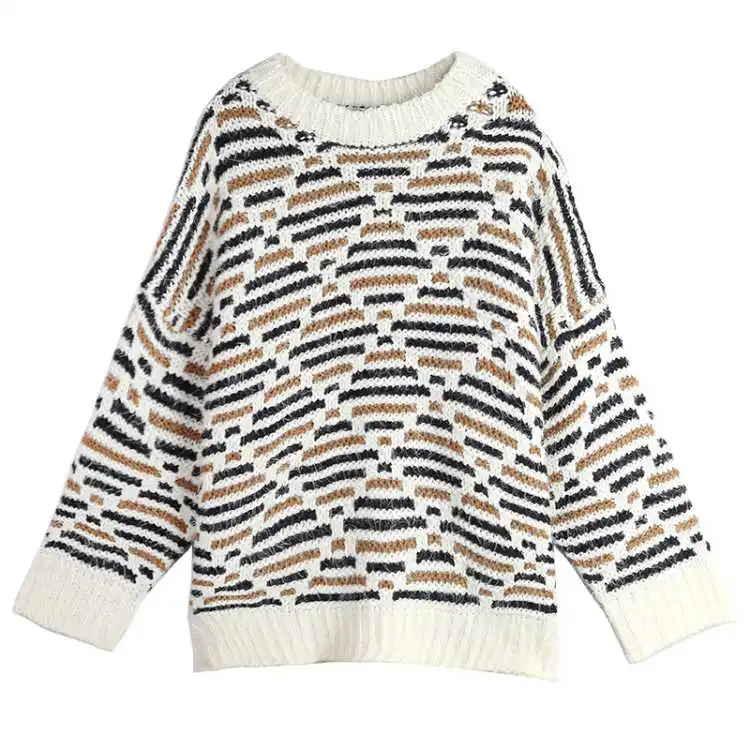 Simenual turtleneck sweaters women winter 2018 jumpers knitted clothes fashion striped oversized pullover female sale NS2227 | Женская
