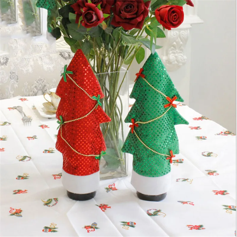 Новый горячий arbol de navidad набор бутылок для вина вечерние украшения дома