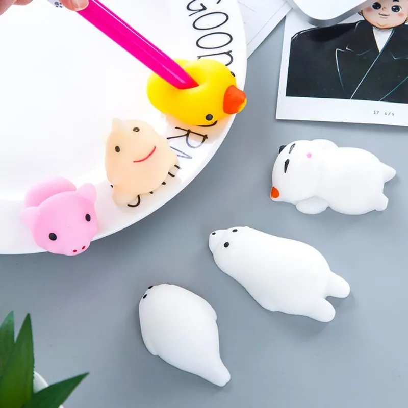 Мини Изменение цвета милый кот антистресс мягкий мячик Сжимаемый Mochi Rising Abreact