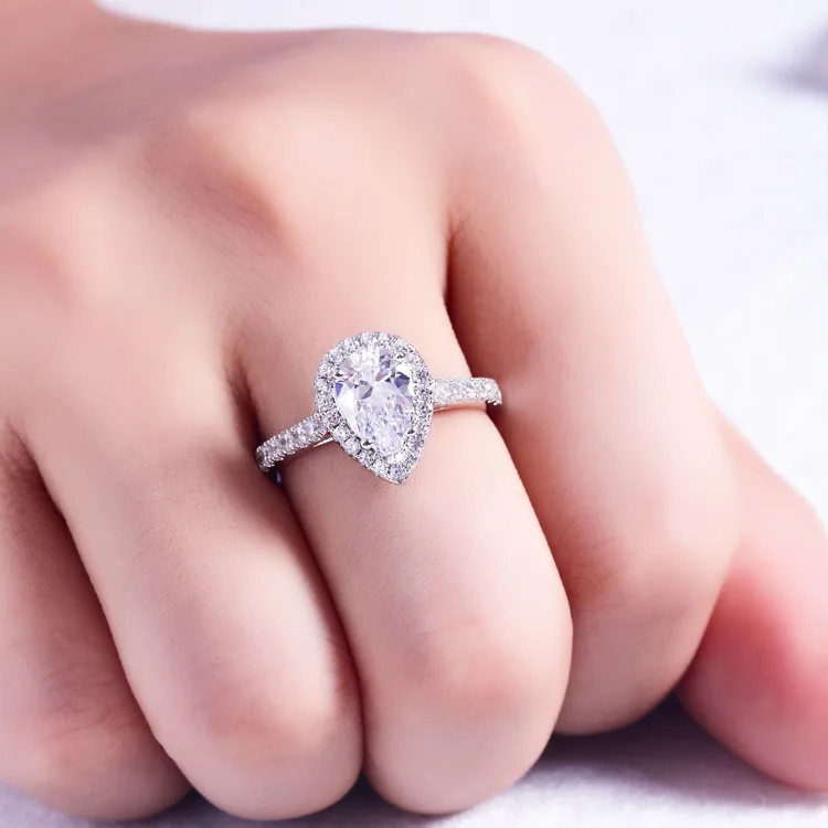 2019 стиль инстаграм 925 стерлингового серебра круг серьги капли воды Кольцо