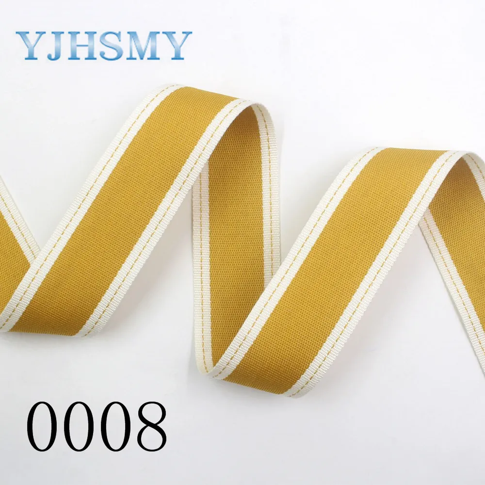 YJHSMY I-19712-1597 10yards/lot 10/25/38mm Double-sided two-color striped ribbon DIY handmade bow headdress gift wrap materials | Дом и сад