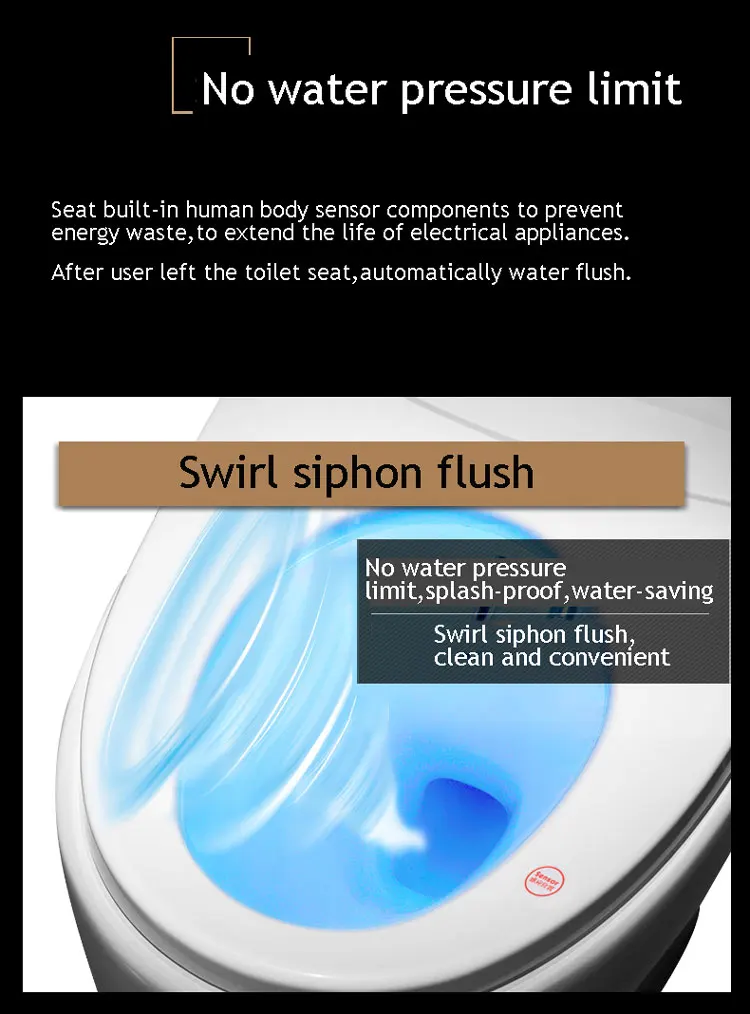 EcoFresh wc Smart toilet integrated automatic instant water intelligent