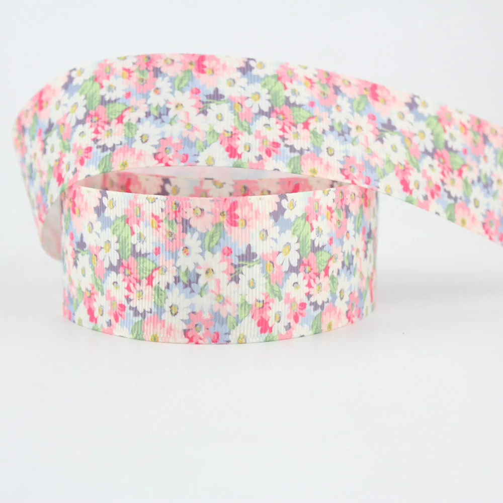 1 1/2 &quotс цветочным принтом grosgrain с декоративным рисунком и ленточной перемычкой