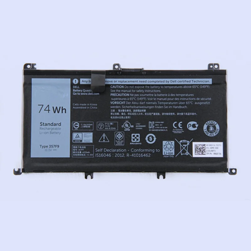 Новая оригинальная замена литий-ионной батареи для ноутбука Dell Inspiron 15- 7000 7559 7557 7566 7567 5576 357F9 INS15PD-1548B 74WH.