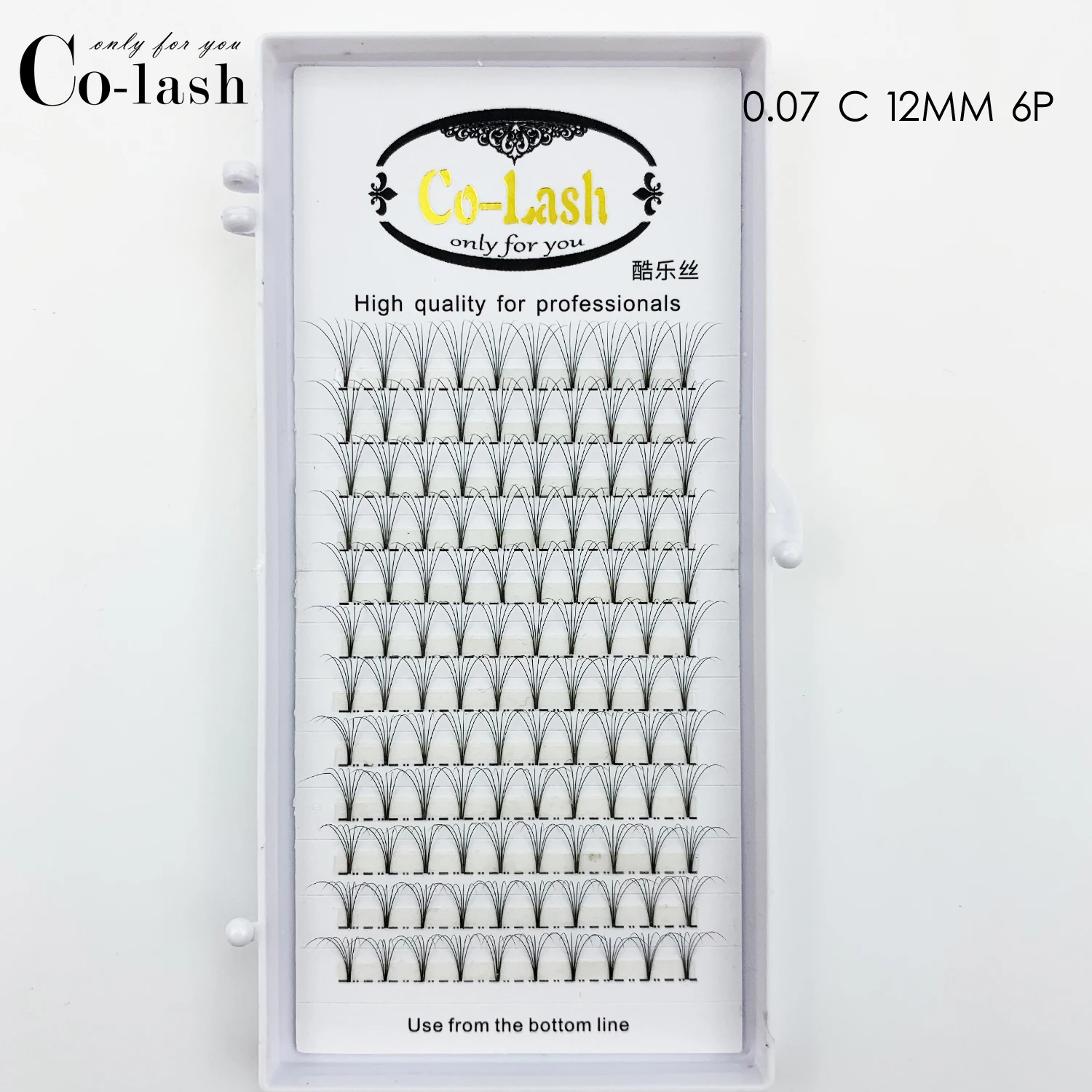 Colash 1 коробка большой емкости русский объем ресниц 3D ресницы для наращивания 0,07 мм толщина C D завитые норковые полосы ресницы Индивидуальные