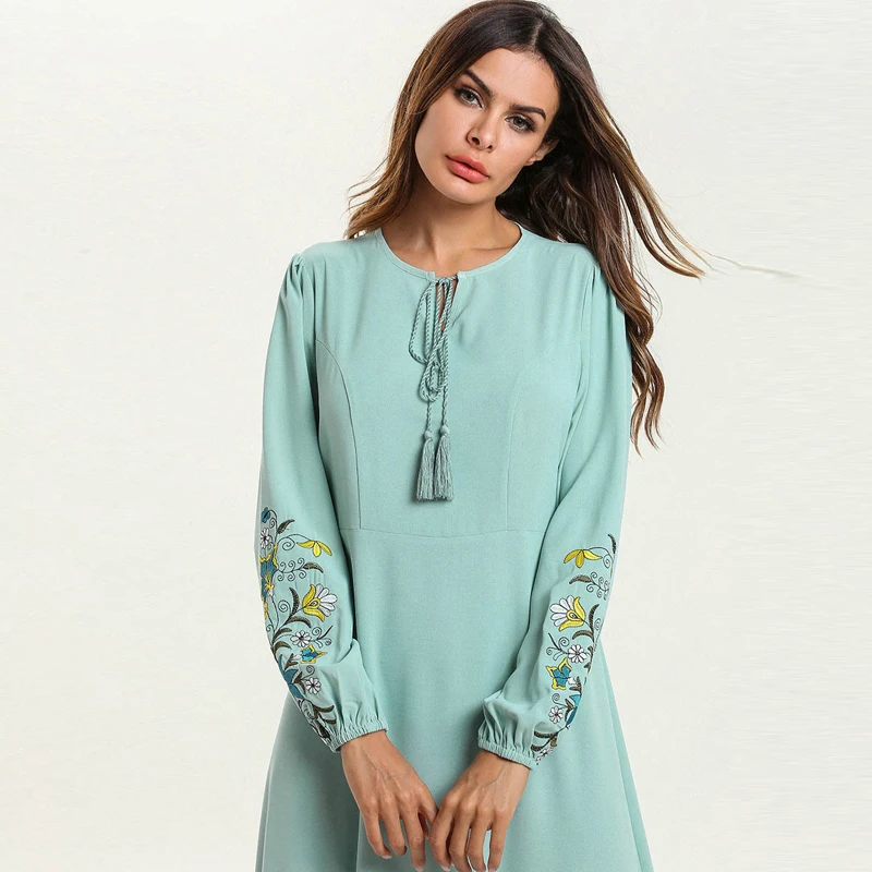 Vestidos Кафтан Дубай абайя Турция Ислам Мусульманский хиджаб платье Абая для женщин