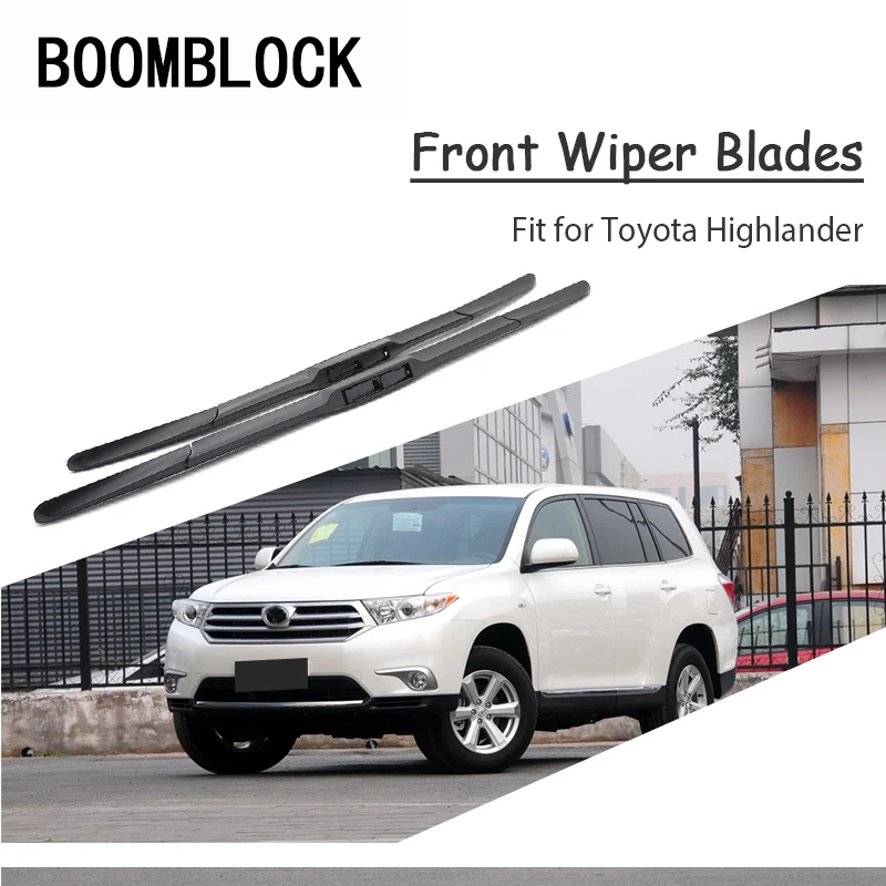 

Car Windshield Rubber Front Wiper Blades Arm Kit For Toyota Highlander 2016 2015 2014 2013-2000 Windscreen Original Accessories