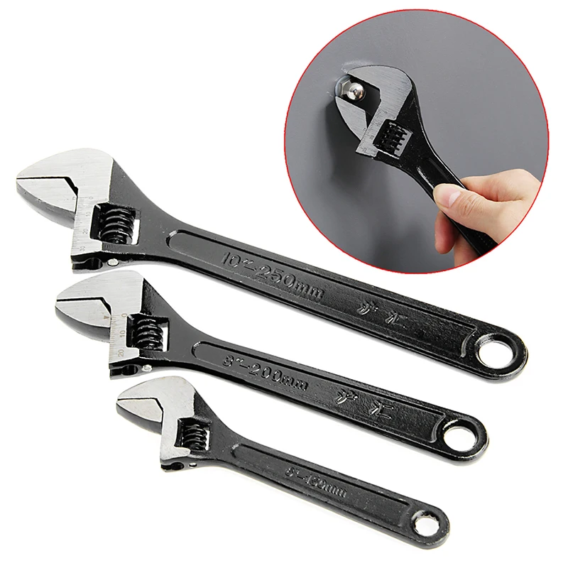 

1PC 6" 8" 10" Professional DIY Adjustable Wrench Spanner Hand Grip Tool