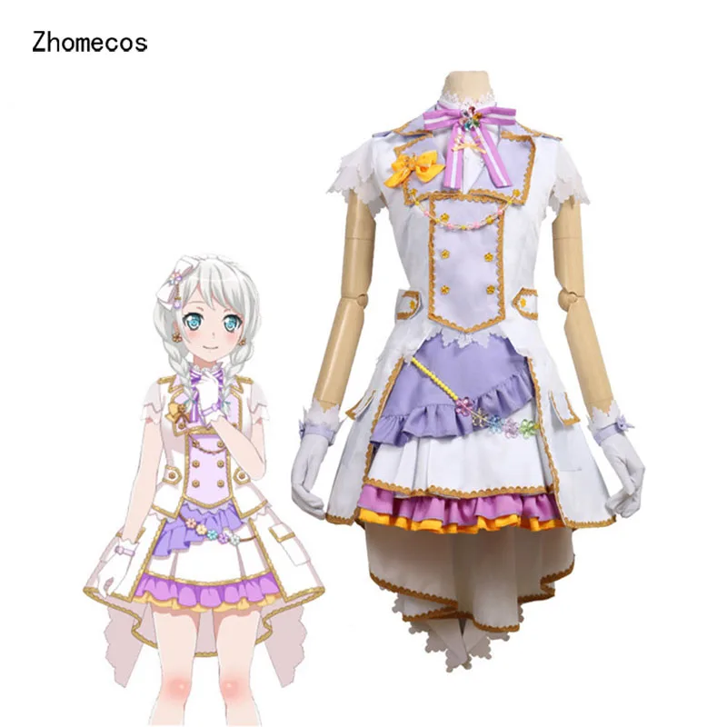 Zhomecos Amine BanG Dream Pastel * Palettes 2nd Single Wakamiya Eve карнавальный костюм Lalita юбка Полный