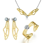 Оригинальное ювелирное изделие крылья бабочки Lotus Fun, из настоящего серебра 925 пробы, ручной работы, набор украшений для женщин