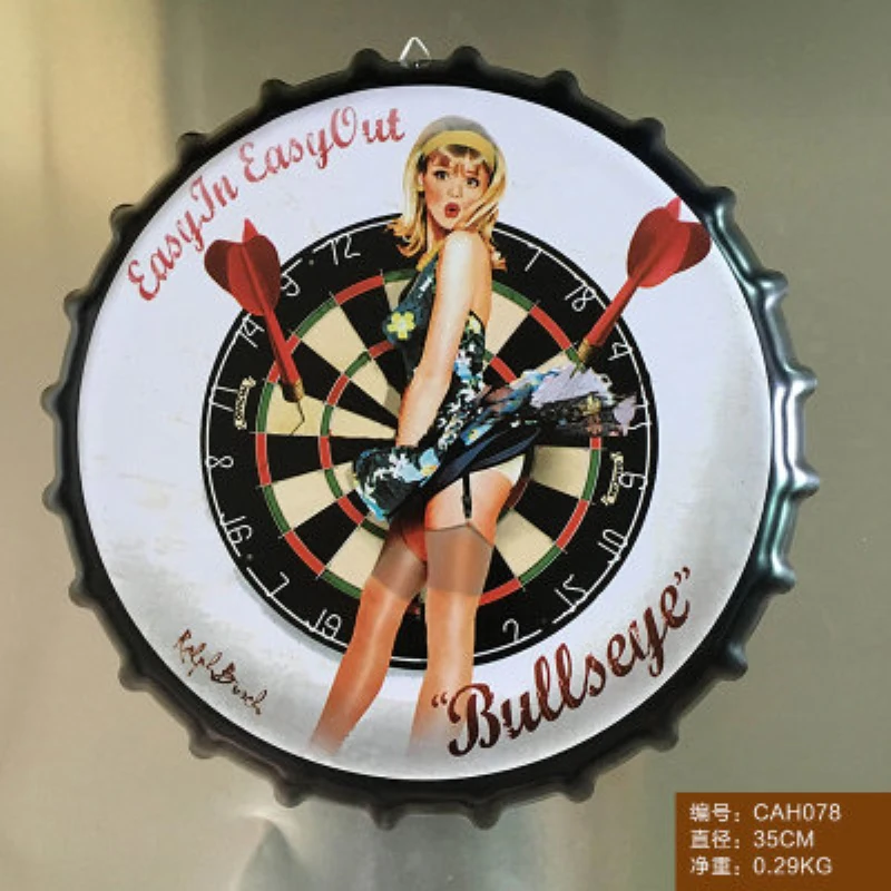 Большая крышка для пива Bulseye жестяная табличка с логотипом винтажная