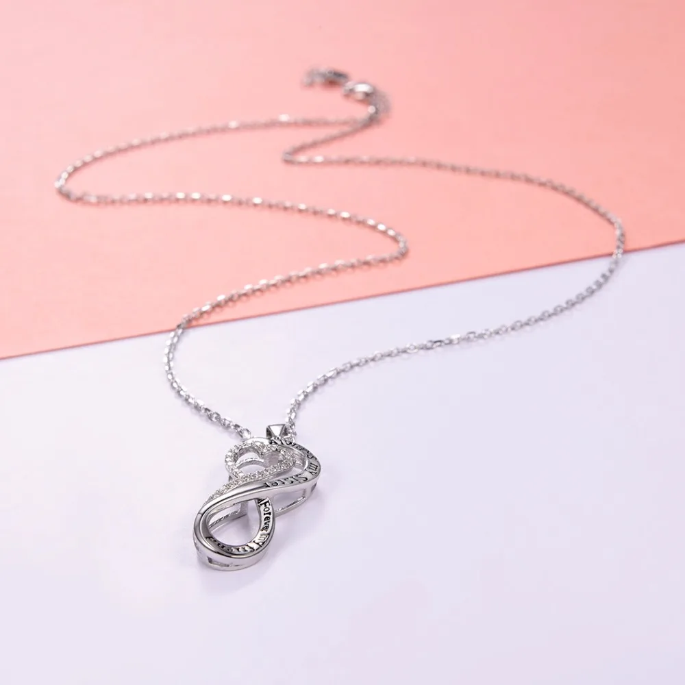 Ожерелье BFF Infinity из стерлингового серебра 925 пробы с кубическим цирконием AAA