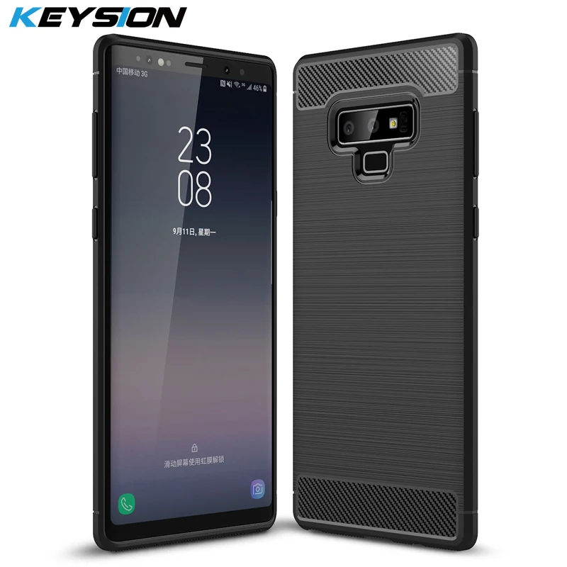 Чехол для телефона Samsung Galaxy Note 9 из углеродного волокна Мягкий ТПУ силиконовый
