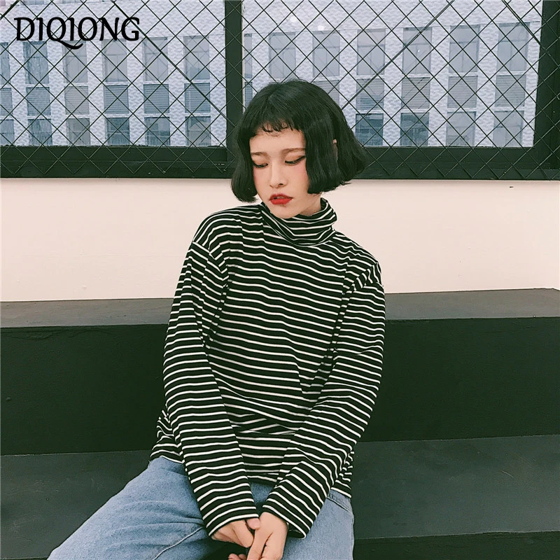 Diqiong 2018 ulzzang harajuku рубашка Женская топы Корейская Весенняя женская одежда Зимняя