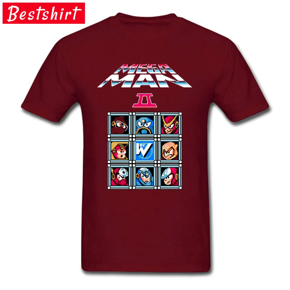 Классическая футболка Mega Man II из чистого хлопка с электронными играми на лето и