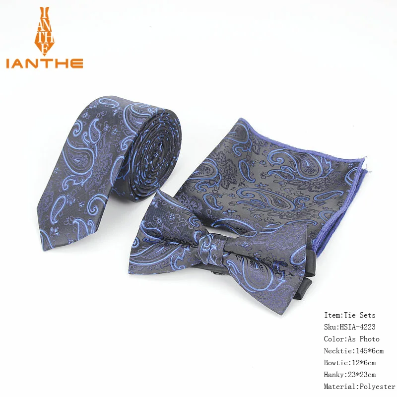 3 шт. мужской галстук набор галстук-бабочка тонкий высокое качество Узкие