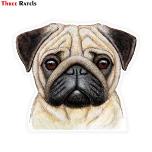 Three Ratels LCS299# 13x11.5см мопс полноцветные наклейки на авто наклейки на машину наклейка для автомобиля автонаклейка стикеры