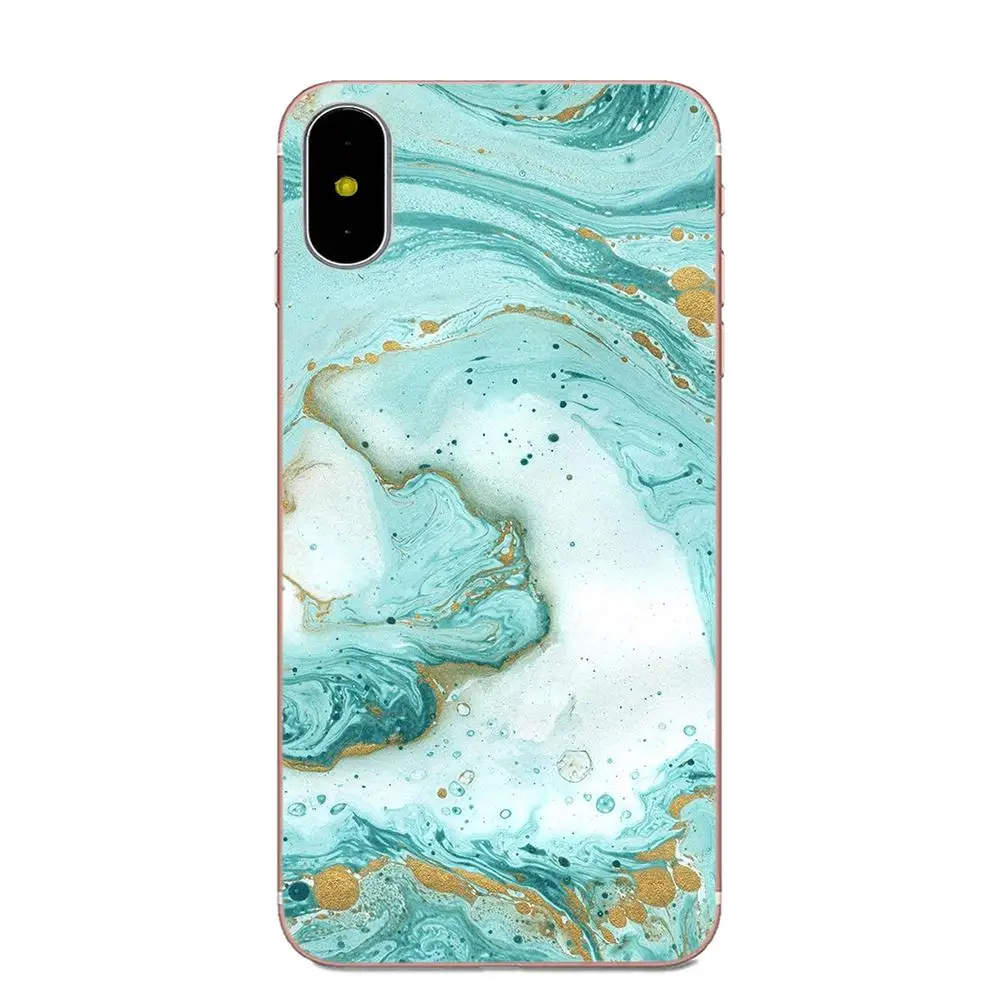 Тонкий силиконовый чехол розового цвета и aqua Marble для Xiaomi Redmi Note 2 3S 4 4A 4X 5 5A 6 6A Pro Plus |