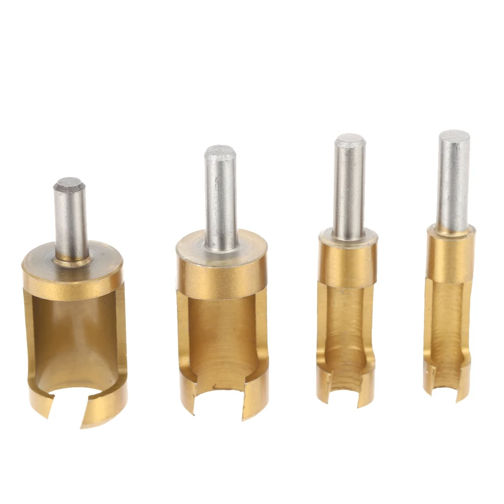 4 шт. титановая деревянная вилка режущий шип Отверстие Сверло в форме когтя бит